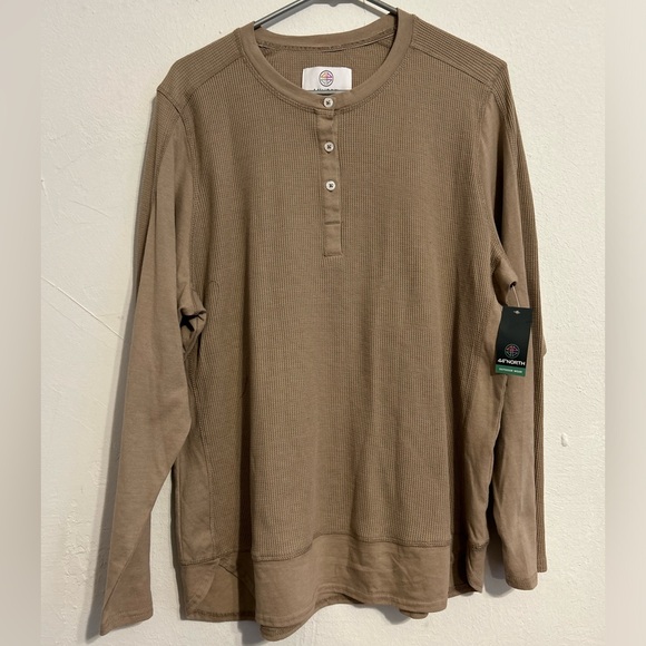 NWT XL Brown Tan Long Sleeve Shirt - Picture 1 of 6